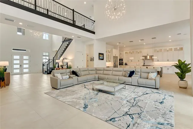 a kitchen with stainless steel appliances a refrigerator and cabinets