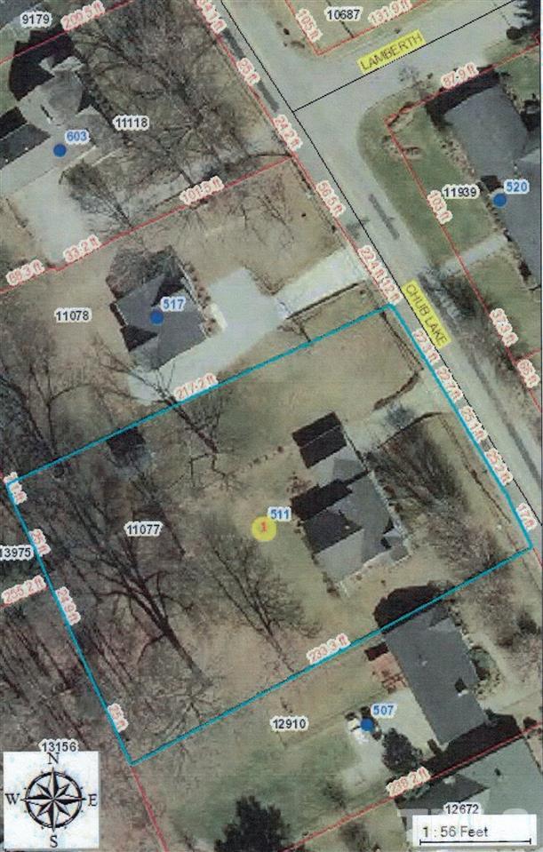511 Chub Lake Street Roxboro, NC 27573 - Photo 23 of 23 The aerial view indicates pretty much the property line that is highlighted in blue. Not 100% accurate
