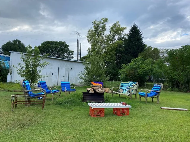 a outdoor view with a play ground