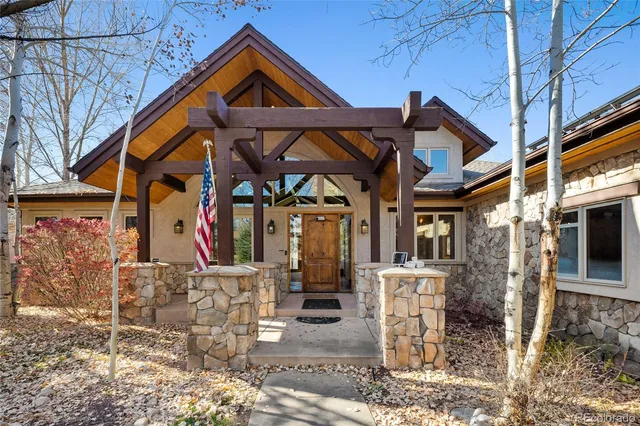 a front view of a house with a front door