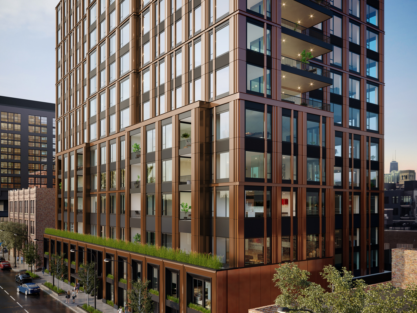 21 North May Street, Unit 701 Chicago, IL 60607 - Photo 1 of 25 a view of a building from a balcony