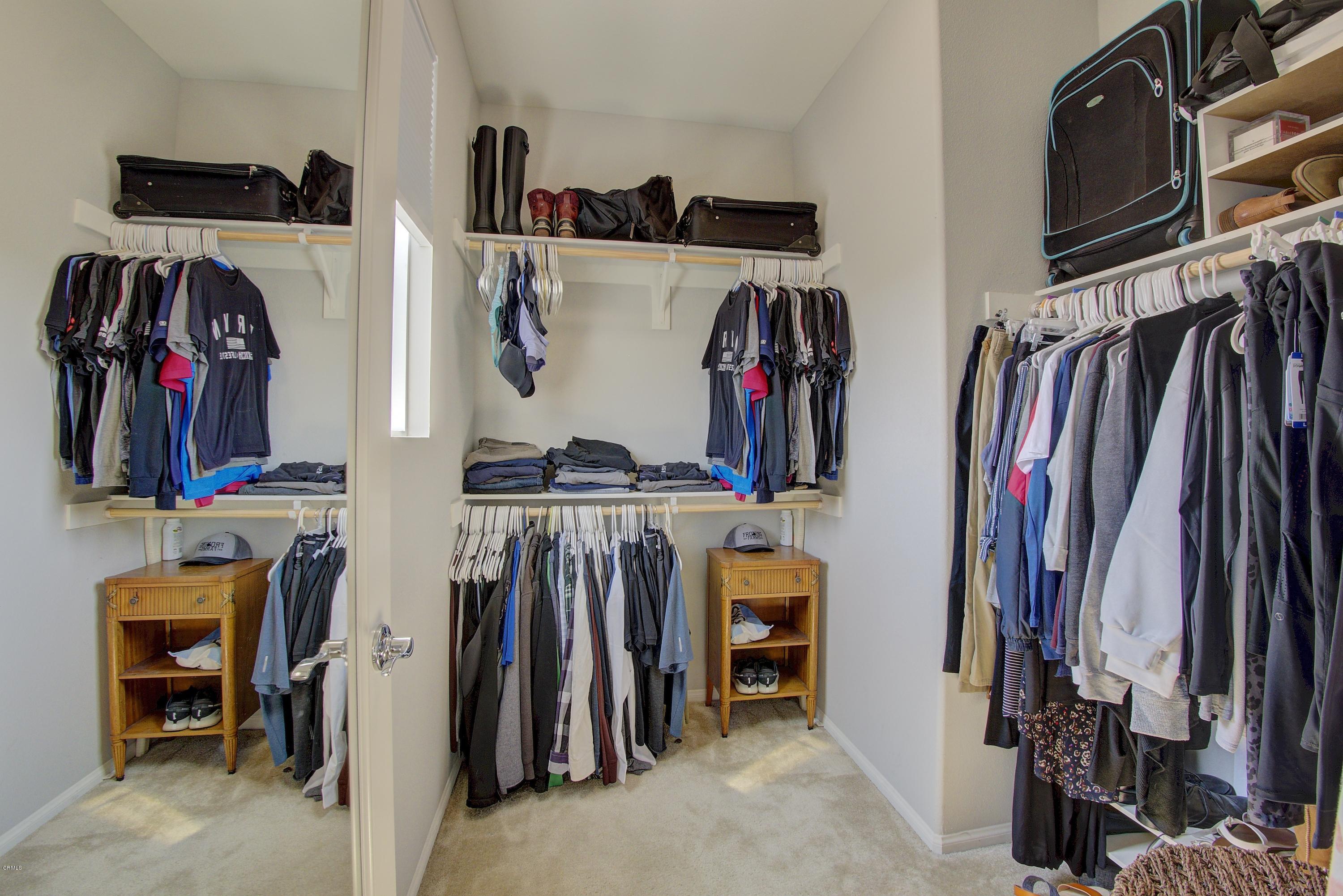 178 Prairie Street Camarillo, CA 93010 - Photo 51 of 74 a view of walk in closet with clothes and shoes