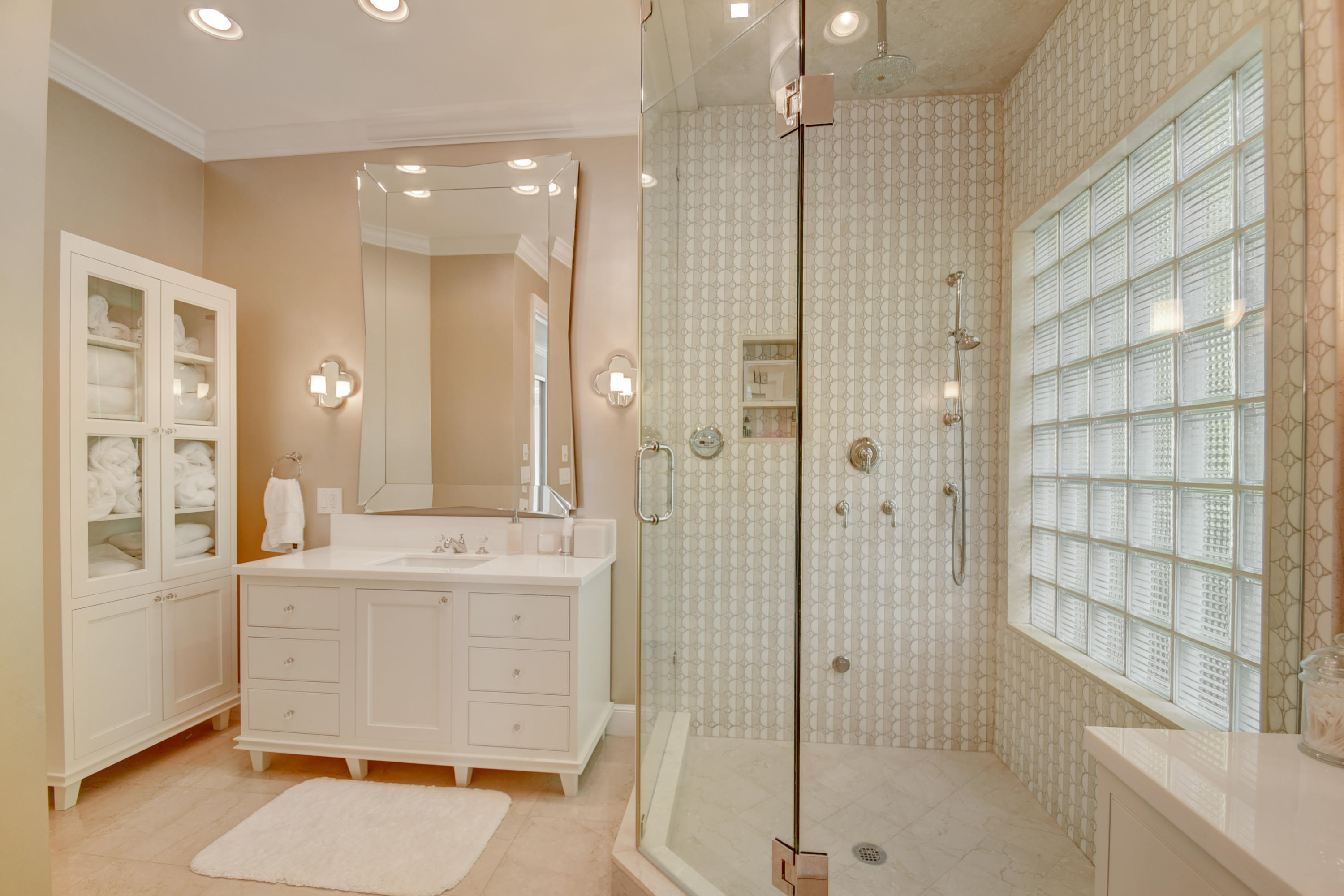 4191 Briarcliff Circle Boca Raton, FL 33496 - Photo 21 of 37 a bathroom with a double vanity sink toilet and shower
