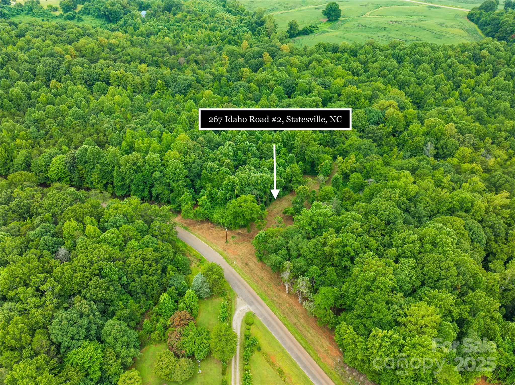 a view of a sign in a lush green field