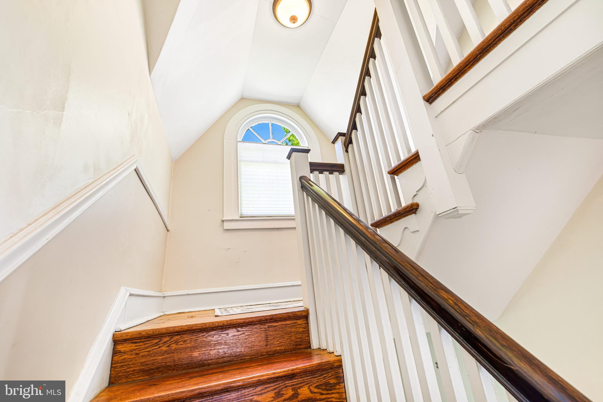 715 North Easton Road Glenside, PA 19038 - Photo 31 of 59 a view of staircase with wooden floor and white walls