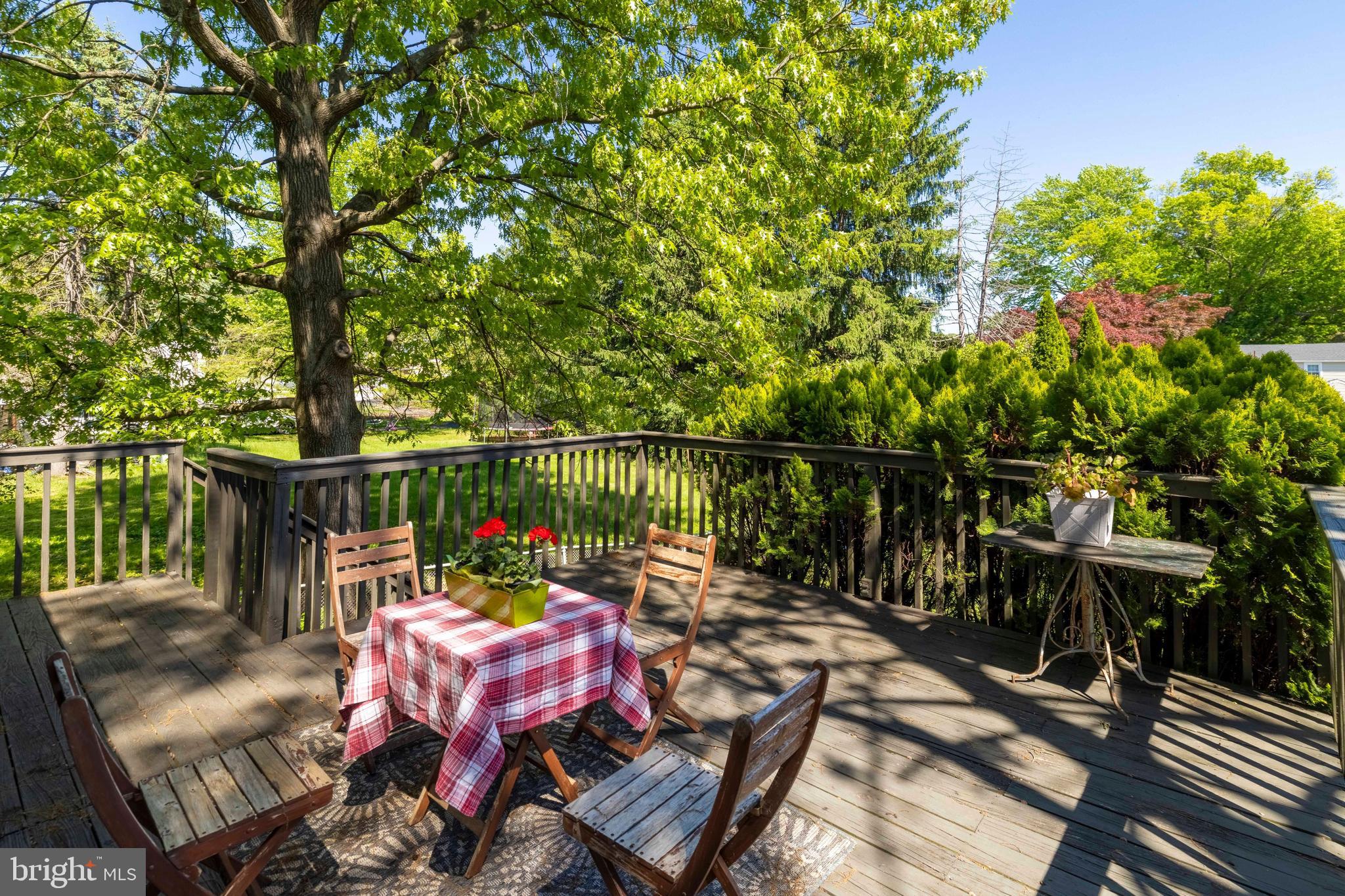 715 North Easton Road Glenside, PA 19038 - Photo 37 of 59 a view of a deck with chairs and wooden floor