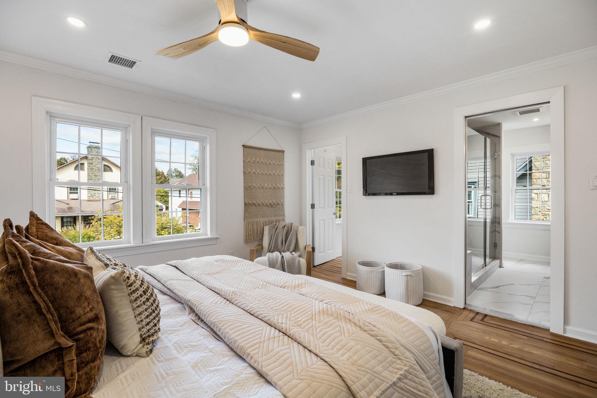 13 Princeton Road Havertown, PA 19083 - Photo 46 of 73 a bedroom with a bed mirror and a window