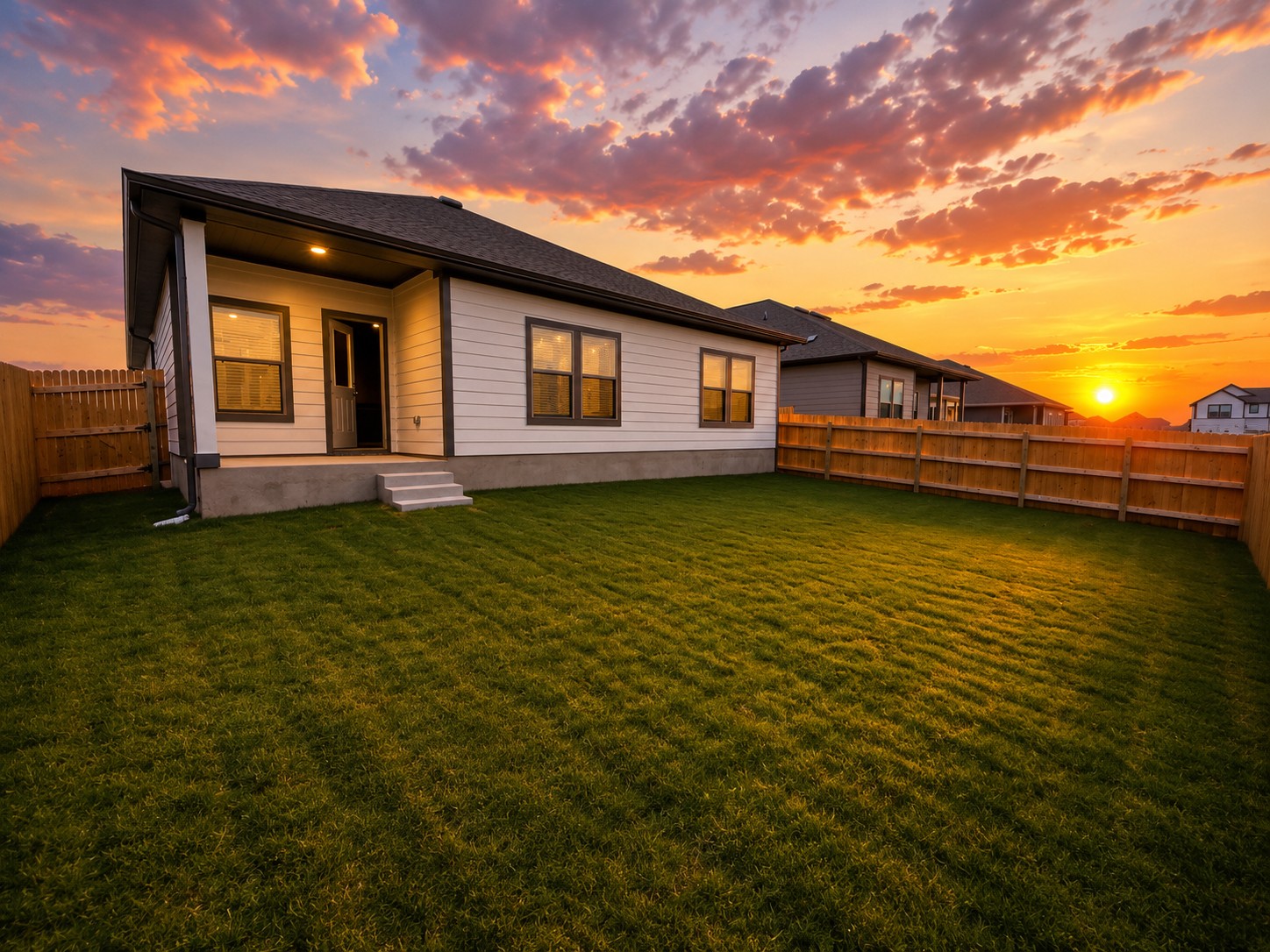 164 Wind Hill Jarrell, TX 76537 - Photo 20 of 22 Rear of Home and Private Backyard