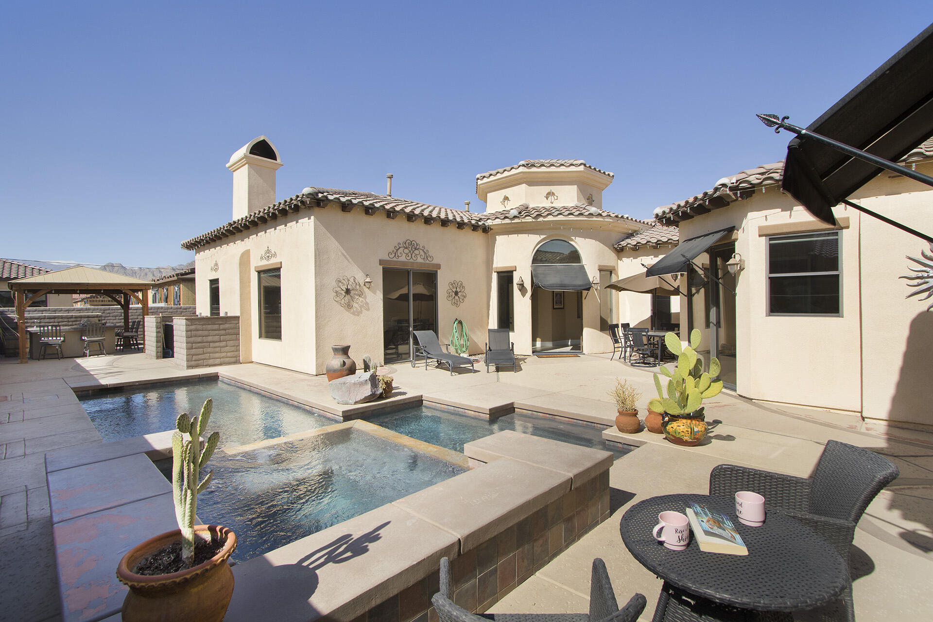 a view of a living room and dining room