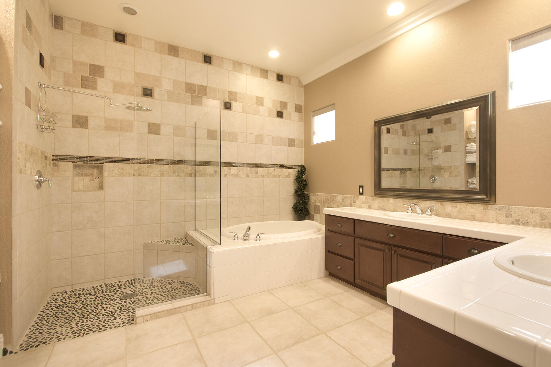 57669 Santa Rosa Trail La Quinta, CA 92253 - Photo 38 of 59 a bathroom with a tub sink and shower