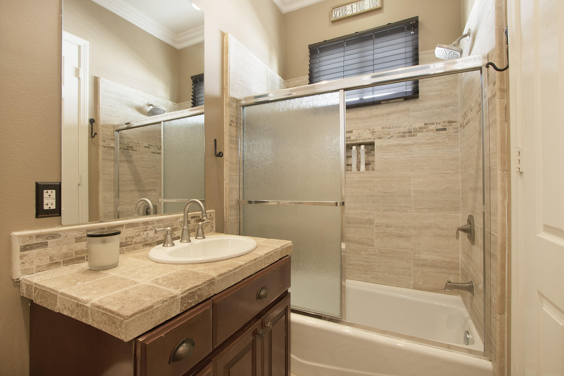 57669 Santa Rosa Trail La Quinta, CA 92253 - Photo 52 of 59 a bathroom with a sink shower and a mirror