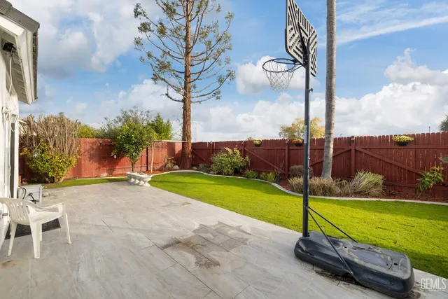 a view of a park with slide