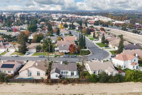 an aerial view of a city