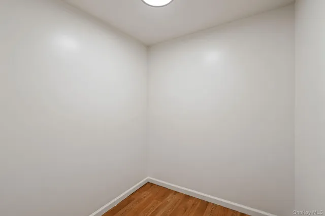 a view of small space with racks on the wall