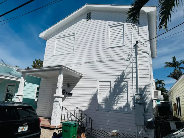 a view of a house with a balcony