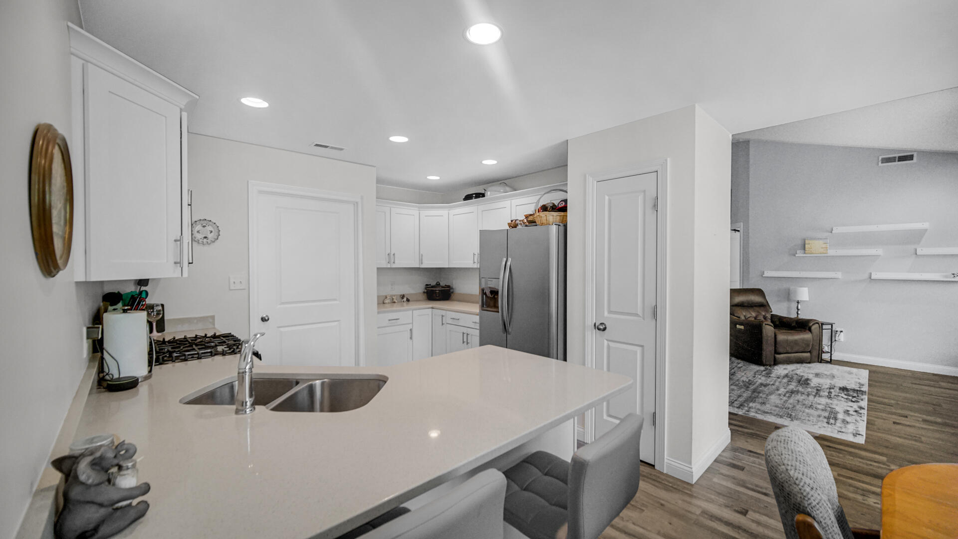 371 South Boo Road Chesterton, IN 46304 - Photo 9 of 24 a kitchen with stainless steel appliances a refrigerator sink and cabinets