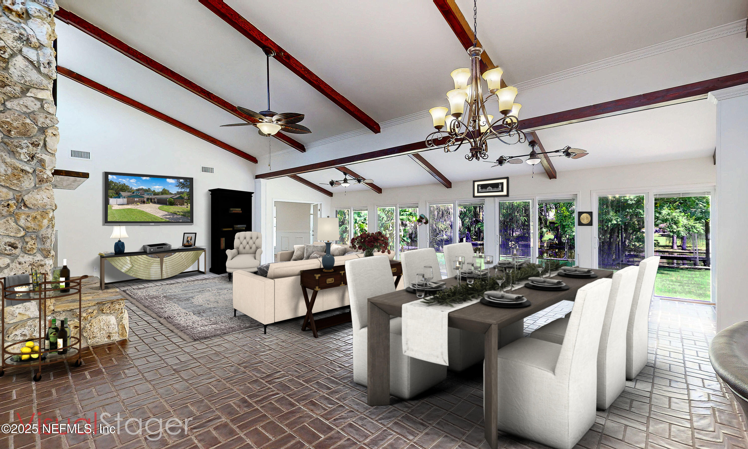 6433 River Point Drive Fleming Island, FL 32003 - Photo 14 of 76 Interior Great Rm e Virtual Staged