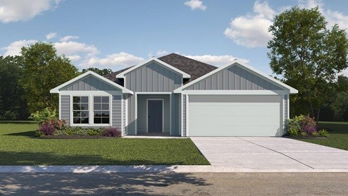 530 Hunters Grove Lane Beaumont, TX 77713 - Photo 2 of 24 a front view of a house with a yard and garage