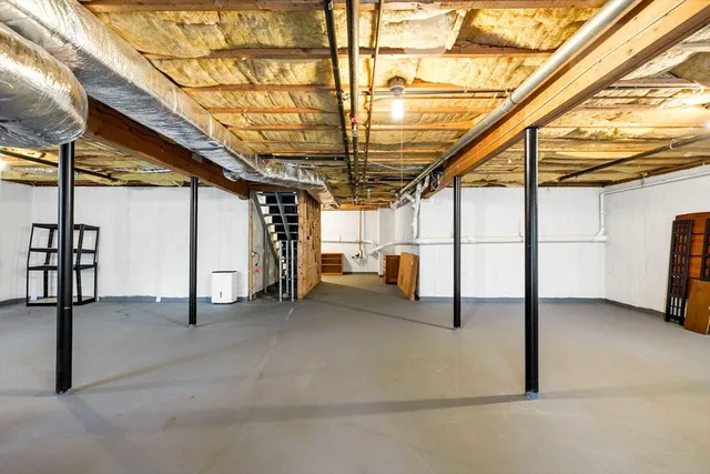 a view of a indoor garage