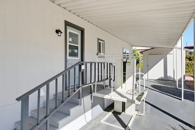 a view of backyard of house