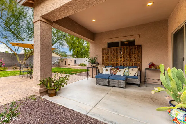 a house with a outdoor space