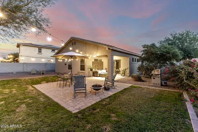 a view of a terrace with a bench