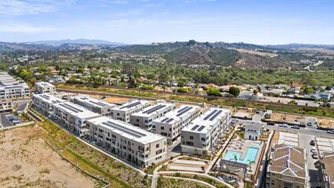 an aerial view of a city