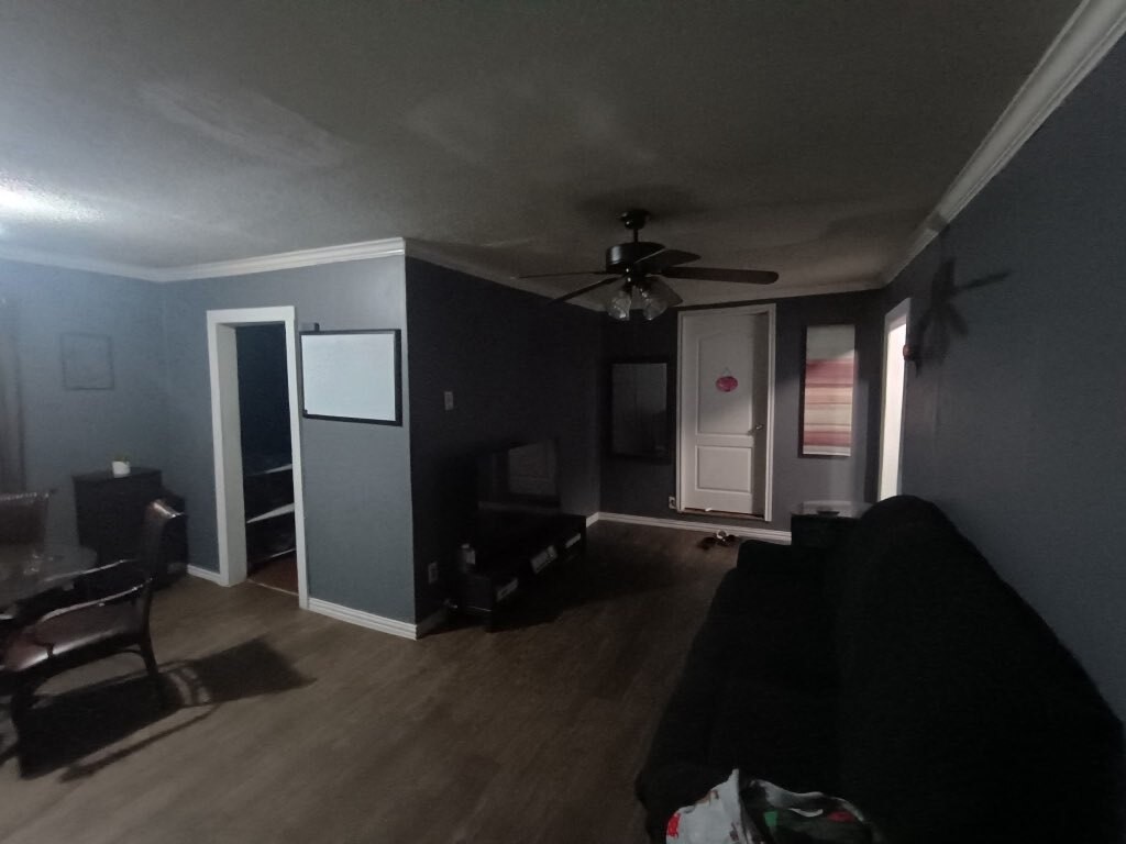 11914 Anchick Street Houston, TX 77076 - Photo 5 of 13 a living room with furniture and a ceiling fan