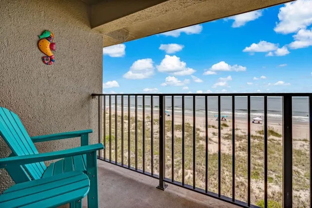 a view of staircase with a small cabin