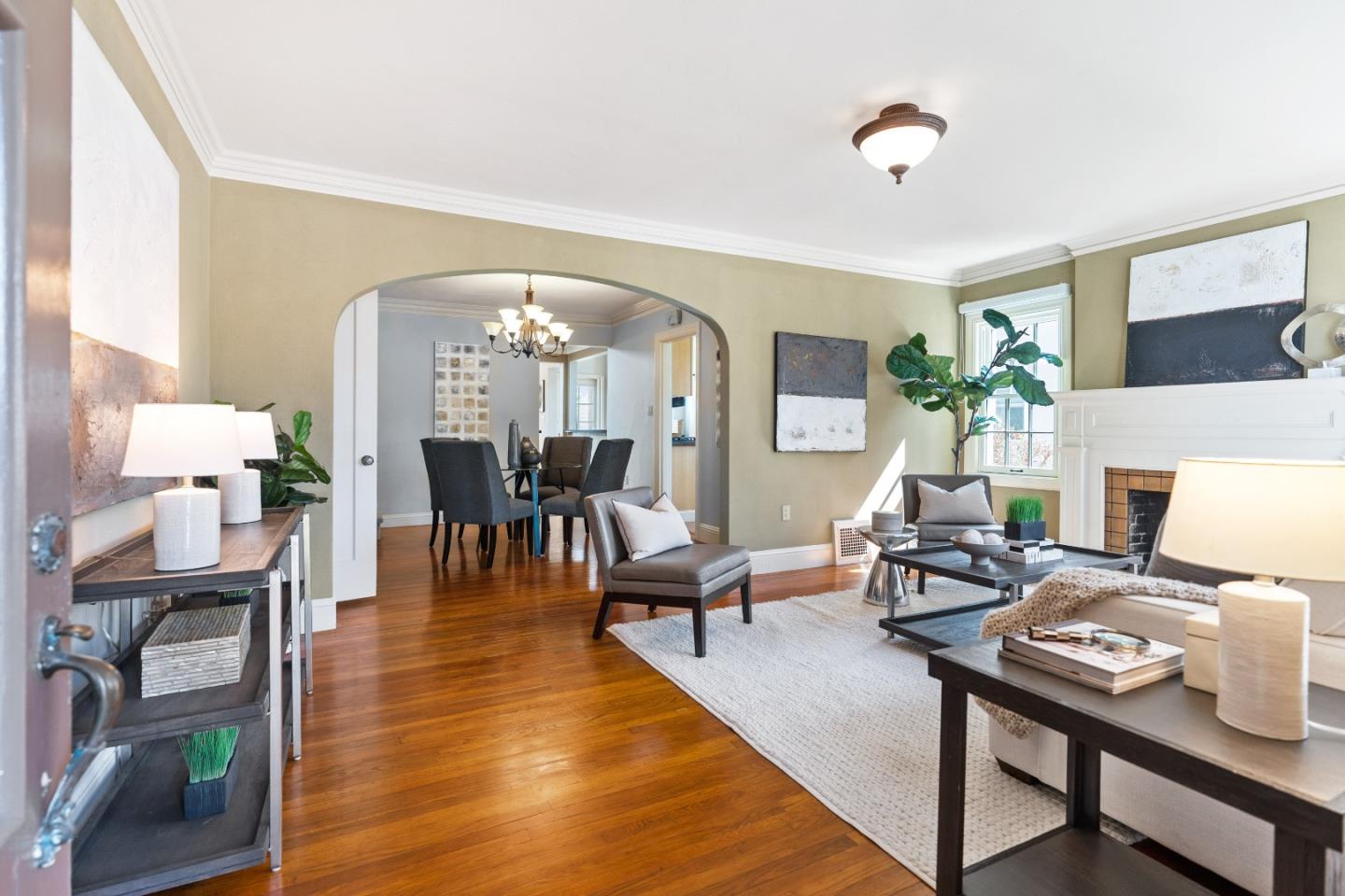 132 Bancroft Road Burlingame, CA 94010 - Photo 2 of 39 a living room with furniture and wooden floor