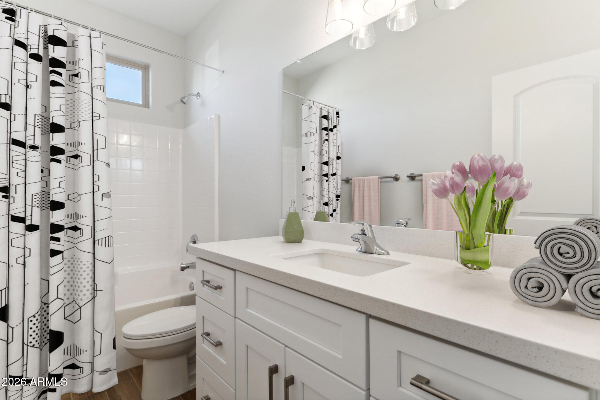 5758 North Jessie Road Casa Grande, AZ 85194 - Photo 10 of 12 a bathroom with a sink a toilet and shower