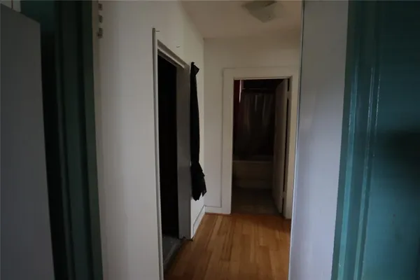 a close view of walk in closet