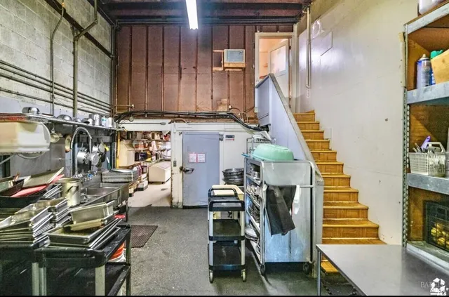 a view of a livingroom with an oven