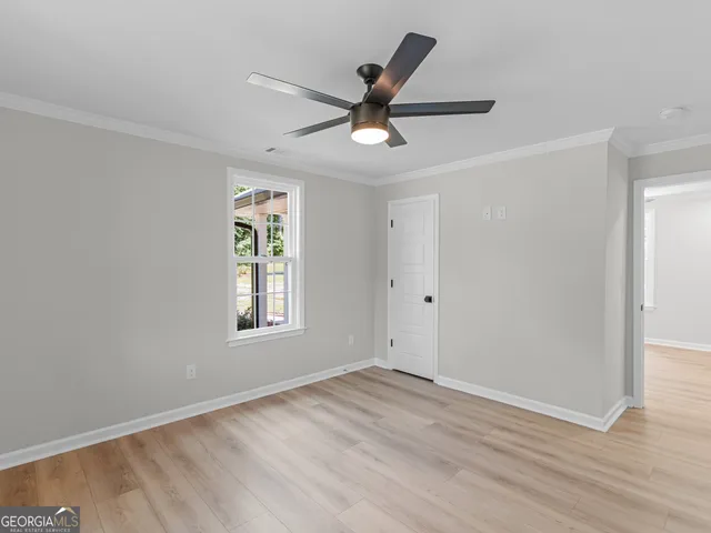 a house view with a garden space
