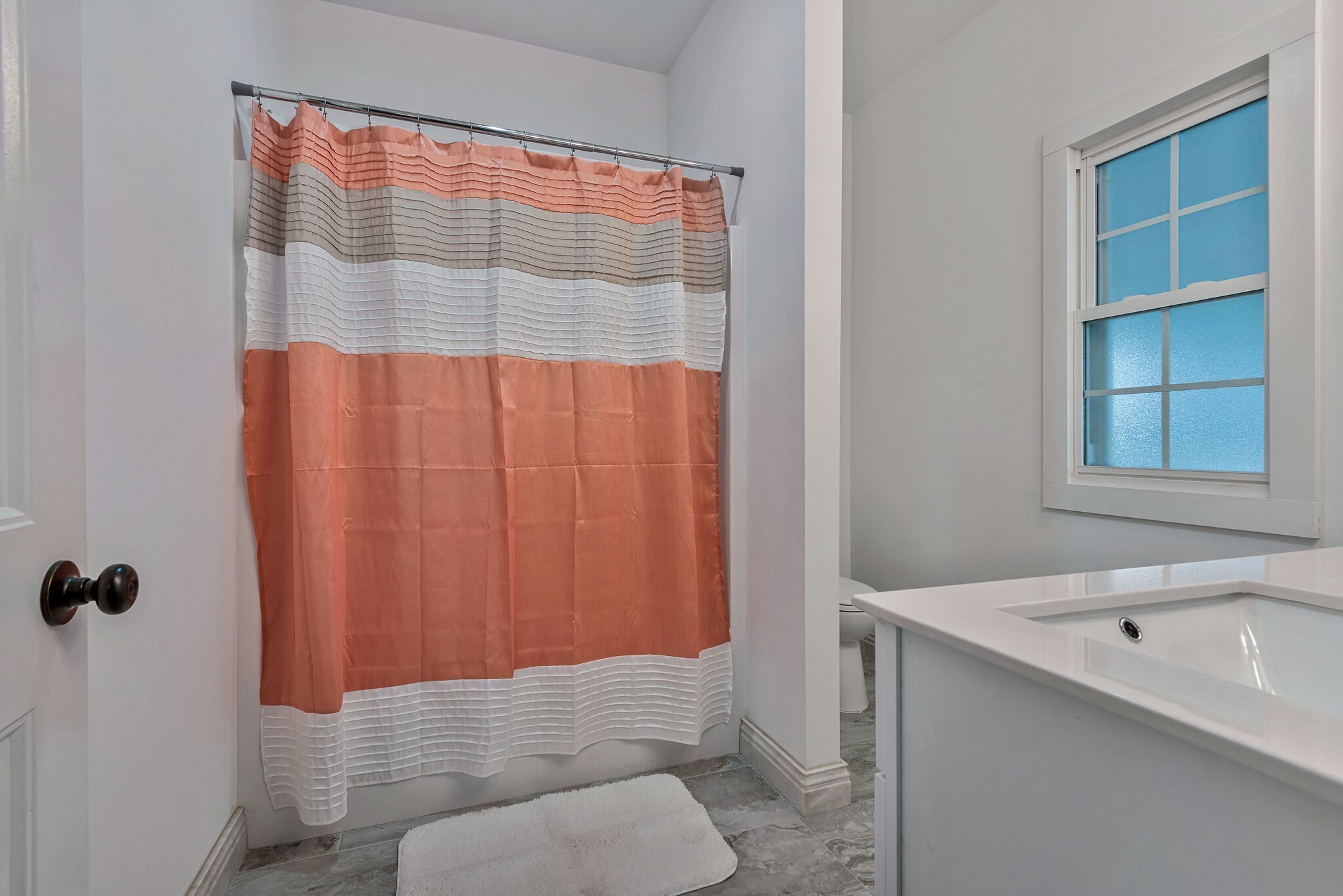 418 Lyle Lane Dickson, TN 37055 - Photo 41 of 51 a bathroom with a sink and a shower curtain