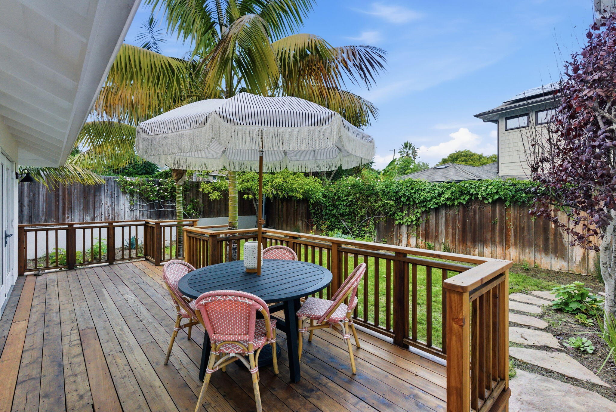 220 Santa Rosa Place Santa Barbara, CA 93109 - Photo 10 of 35 a view of balcony with outdoor seating and wooden floor