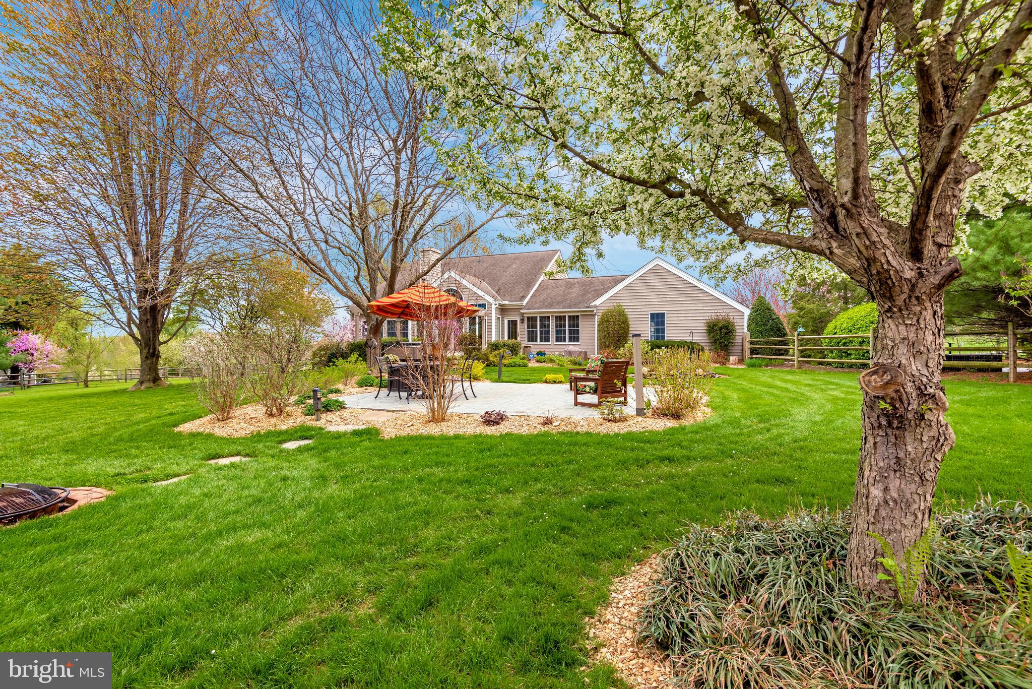 8542 Pete Wiles Road Middletown, MD 21769 - Photo 42 of 77 Back yard grilling area with a fire-pit