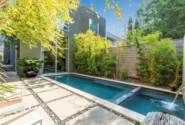a backyard of a house