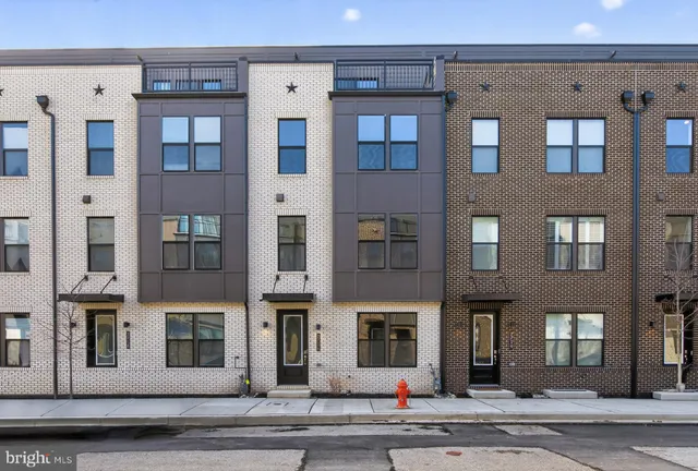 a front view of a building