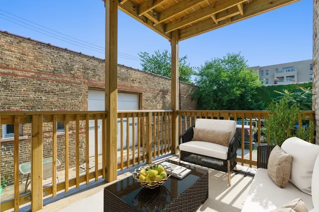 a view of balcony with couch