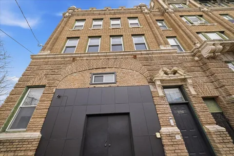 a front view of a building