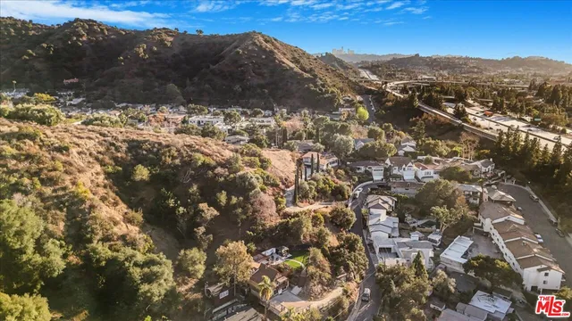 a view of city and mountain