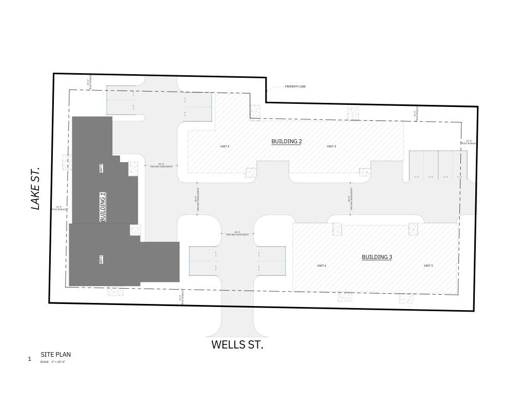 805 Wells Street, Unit 2 Delafield, WI 53018 - Photo 2 of 4 Building 1 Site Plan