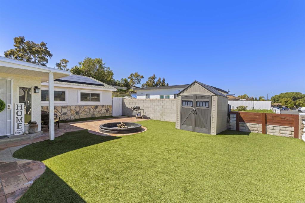 a house view with a garden space
