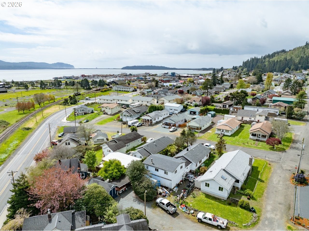 308 1st Street Garibaldi, OR 97118 - Photo 3 of 48 an aerial view of a city