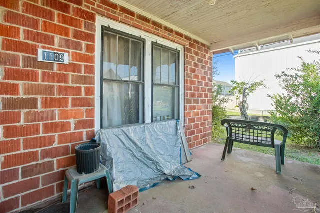 a outdoor space with a couch