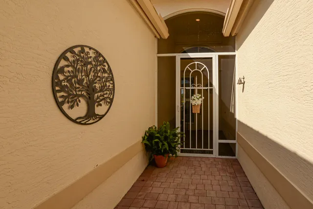 an entryway with a window