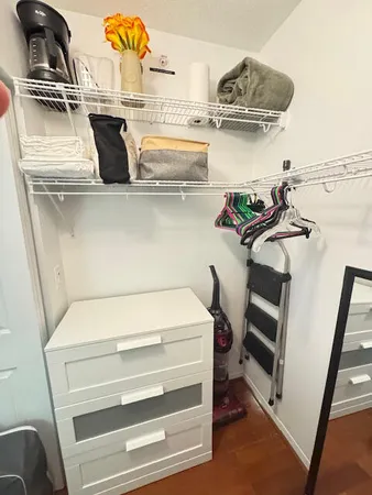 a room with storage and utility