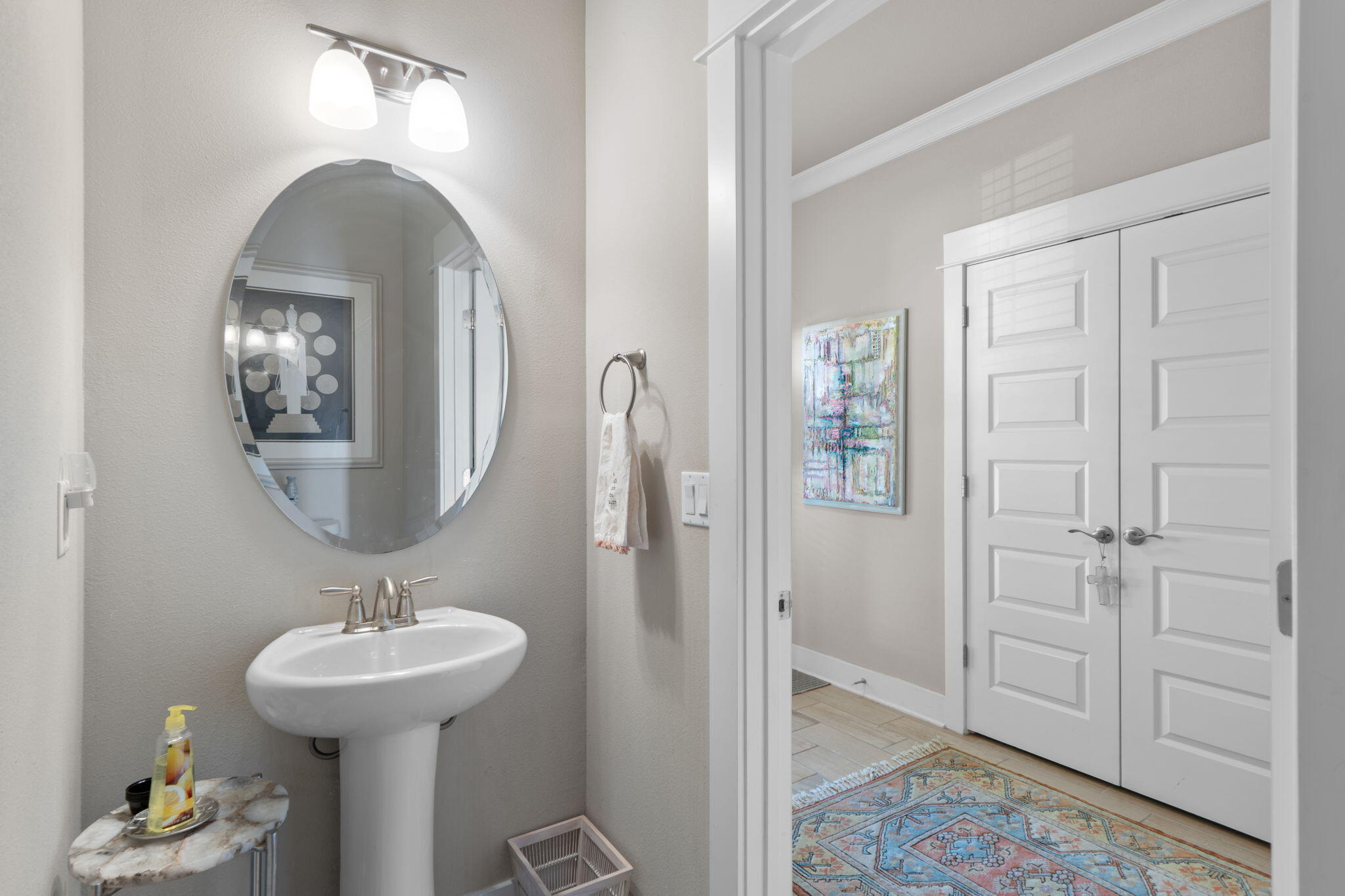 160 Montclair Avenue Santa Rosa Beach, FL 32459 - Photo 19 of 48 a bathroom with a sink and mirror