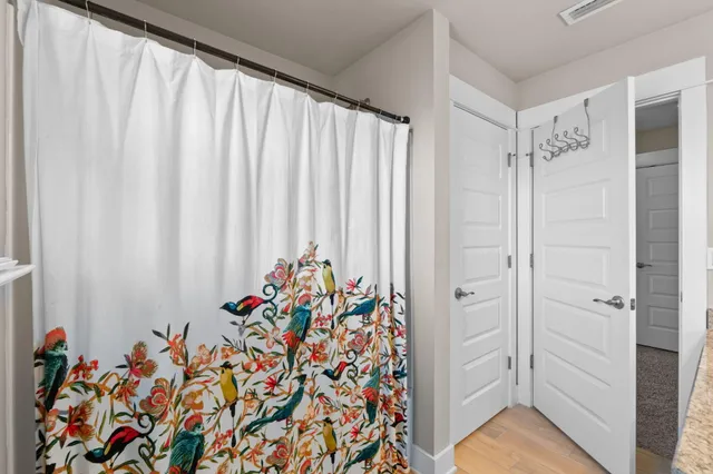 a room with storage and utility